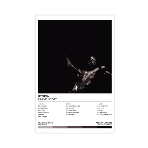 VesFy Travis Poster Scott Utopia Albumcover-Poster, 3 Leinwandposter, Wandkunst, Dekordruck, Bild Gemälde für Wohnzimmer, Schlafzimmer, Dekoration, ungerahmt, 30 x 45 cm VesFy Travis Poster Scott Utopia Albumcover-Poster, 3 Leinwandposter, Wandkunst, Dekordruck, Bild Gemälde für Wohnzimmer, Schlafzimmer, Dekoration, ungerahmt, 30 x 45 cm von VesFy