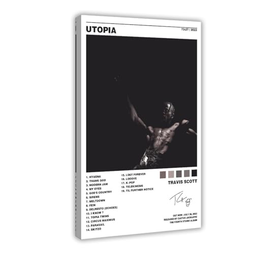 VesFy Travis Poster Scott Utopia Albumcover-Poster, 9 Leinwandposter, Schlafzimmer-Dekor, Sportlandschaft, Büro, Raumdekoration, Geschenk, Rahmen-Stil, 30 x 45 cm VesFy Travis Poster Scott Utopia Albumcover-Poster, 9 Leinwandposter, Schlafzimmer-Dekor, Sportlandschaft, Büro, Raumdekoration, Geschenk, Rahmen-Stil, 30 x 45 cm von VesFy