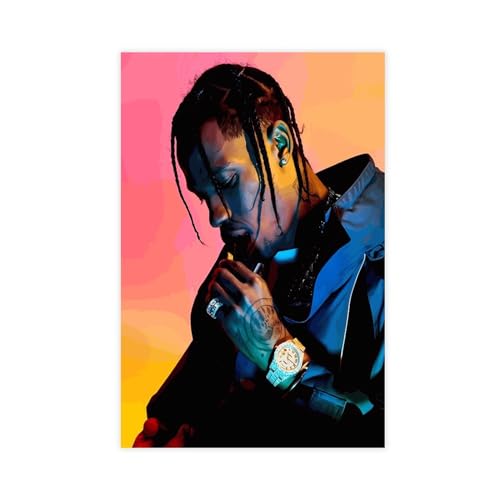 VesFy Travis Scott Poster 4 Leinwand Poster Schlafzimmer Dekor Sport Landschaft Büro Zimmer Dekor Geschenk ungerahmt 40 x 60 cm von VesFy