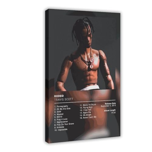 VesFy Travis Scott Rodeo Albumposter 2 Leinwandposter Schlafzimmer Dekor Sport Landschaft Büro Zimmer Dekor Geschenk Rahmenstil 20 x 30 cm von VesFy