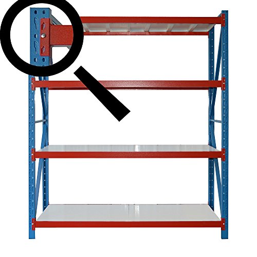 Vesalia Profi Steckregal für Zuhause 172 cm Höhe (Hauptregal - Tiefe: 40 cm; Breite 120 cm) von Vesalia