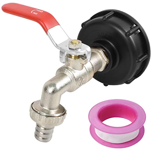 Wasserhahn Messing IBC Adapter mit Schwanenhals Wasserhahn S60x6 Auslaufhahn IBC 1/2" Wandanschluss Abgang mit Hahnanschlussstück Messing Zapfhahn für Regenwassertank IBC-Container Regentonne Wasserhahn Messing IBC Adapter mit Schwanenhals Wasserhahn S60x6 Auslaufhahn IBC 1/2" Wandanschluss Abgang mit Hahnanschlussstück Messing Zapfhahn für Regenwassertank IBC-Container Regentonne von Vesaneae