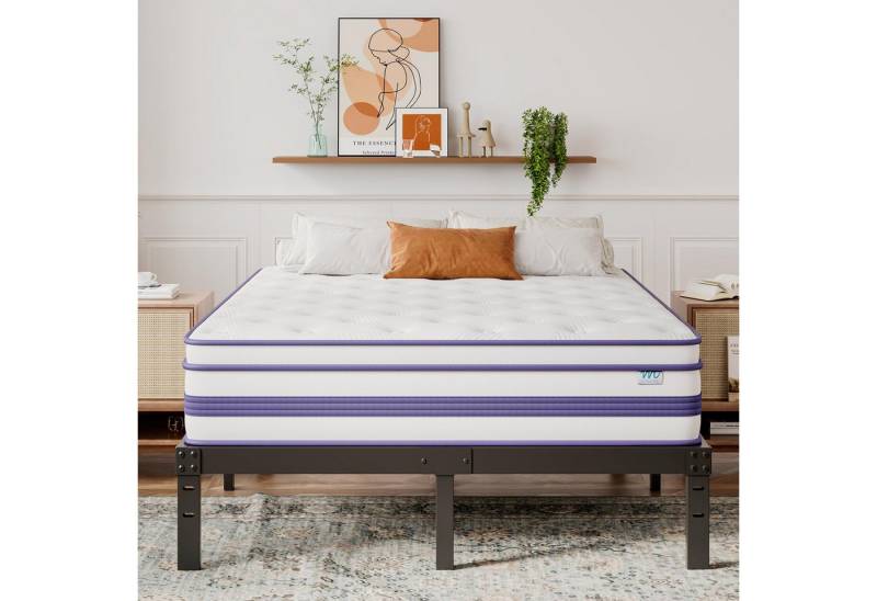 Hybridmatratze Taschenfederkernmatratze 7-Zonen Matratze Atmungsaktiv Mittelfest BT7, Vesgantti, Oeko-TEX Zertifiziert, mit 4 Tragegriffe, im Box verpackt von Vesgantti