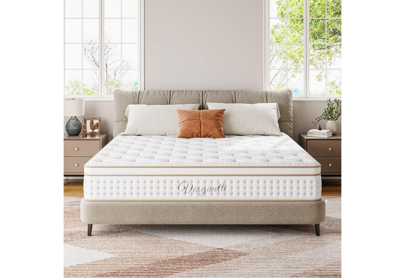 Taschenfederkernmatratze 7-Zonen Matratze H3 Kaltschaummatratze ÖkoTex Zertifiziert BT6, Vesgantti, Orthopädisch Federkernmatratze in 90x200, 140x200, 160x200cm Taschenfederkernmatratze 7-Zonen Matratze H3 Kaltschaummatratze ÖkoTex Zertifiziert BT6, Vesgantti, Orthopädisch Federkernmatratze in 90x200, 140x200, 160x200cm von Vesgantti
