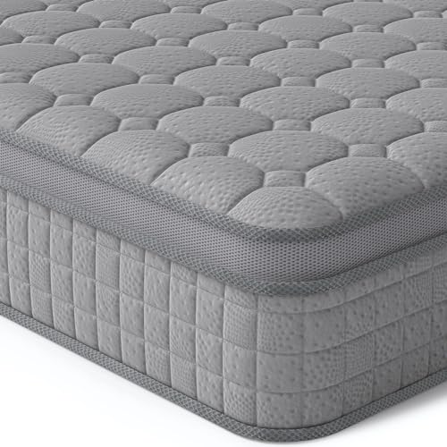 Vesgantti Matratze 100x200 7-Zonen Federkernmatratze 30cm Taschenfederkernmatratze Mittelfeste Orthopädischem Tonnentaschenfederkernmatratze (H3-grau, Tight-top 30cm) von Vesgantti