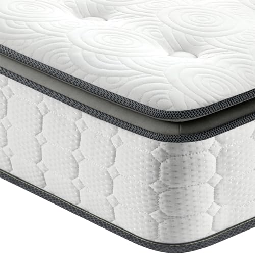 Vesgantti Matratze 120x190 Federkernmatratze 7-Zonen Taschenfederkernmatratze Modern Tonnentaschenfederkernmatratze Comfort Boxspring Mattress (H4, Fashion Pillow-top 26cm) von Vesgantti