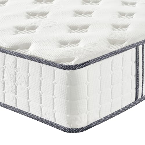 Vesgantti Matratze 90 x 200 cm Federkernmatratze 7-Zonen 20 cm Taschenfederkernmatratze Mittelfeste Orthopädischem Tonnentaschenfederkernmatratze Boxspring Mattress (H3, Fashion Tight-top 20cm) von Vesgantti