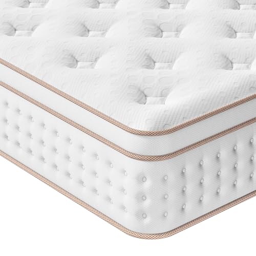 Vesgantti Matratze H3 Kaltschaummatratze, 26 cm Höhe Taschenfederkernmatratze, ÖkoTex Zertifiziert, Orthopädische Federkernmatratze, Ergonomische Rollmatratze Mittelfest 90x200 cm von Vesgantti