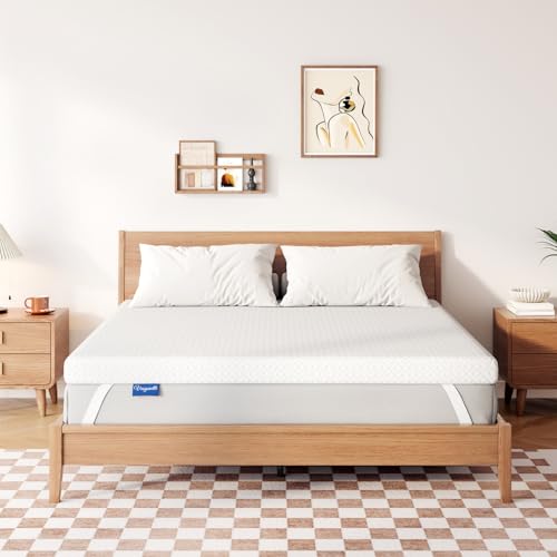 Vesgantti Matratzentopper 180 x 200 cm Gel Topper mit Abnehmbarem und Waschbarem Bezug, H3 Gelschaum Topper, Matratzenauflage für Boxspringbett und Betten Schlafsofa 10 cm Höhe Weiß von Vesgantti
