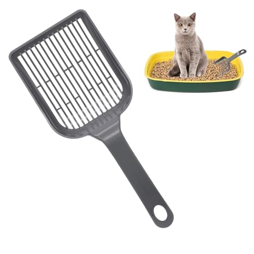 Vesidoloy Katzenstreuschaufel Für Katzentoilette | Tiefe Kitten Kotschaufel Mit Siebfunktion,Hängbare Ergonomische Streuschaufel Für Küche Reisen Balkon Camping von Vesidoloy