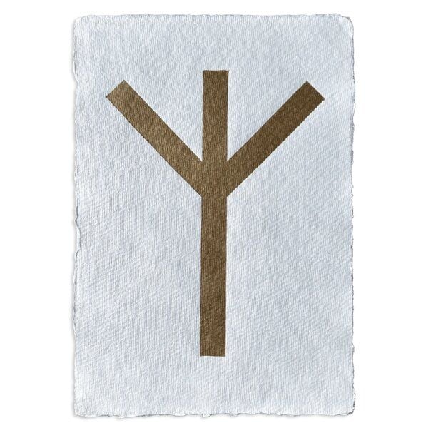 Veskor Cassiopeia ALGIZ RUNE Altnordisches Alphabet Symbol Linoldruck | 21,5 x 30,5 cm | Gold auf Weiß Veskor Cassiopeia ALGIZ RUNE Altnordisches Alphabet Symbol Linoldruck | 21,5 x 30,5 cm | Gold auf Weiß von Veskor Cassiopeia