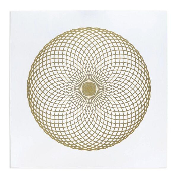 Veskor Cassiopeia LOTUS DES LEBENS Heilige Geometrie Linoldruck | 50 × 50 cm | Gold auf Weiß Veskor Cassiopeia LOTUS DES LEBENS Heilige Geometrie Linoldruck | 50 × 50 cm | Gold auf Weiß von Veskor Cassiopeia