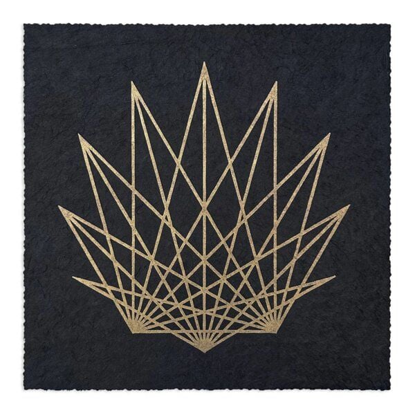 Veskor Cassiopeia STAR SHELL Heilige Geometrie Linoldruck | 22 × 22 cm | Gold auf Schwarz Veskor Cassiopeia STAR SHELL Heilige Geometrie Linoldruck | 22 × 22 cm | Gold auf Schwarz von Veskor Cassiopeia