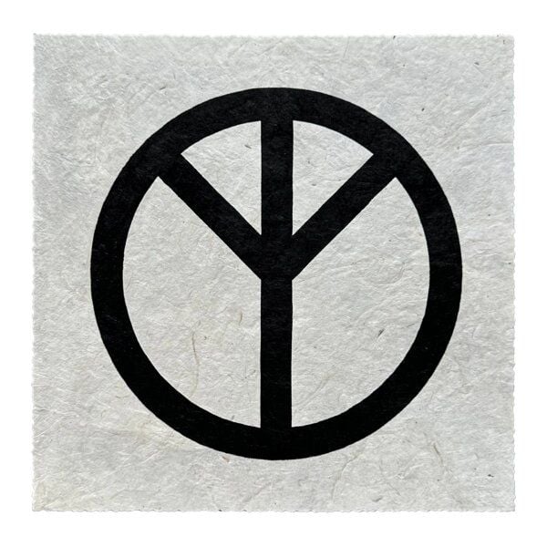 Veskor Cassiopeia THE REAL PEACE SIGN Linoldruck | 22 × 22 cm | Schwarz auf Naturweiß Veskor Cassiopeia THE REAL PEACE SIGN Linoldruck | 22 × 22 cm | Schwarz auf Naturweiß von Veskor Cassiopeia