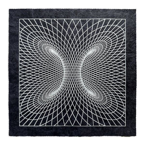 Veskor Cassiopeia TORUSFELD Heilige Geometrie Linoldruck | 40 x 40 cm | Silber auf Schwarz Veskor Cassiopeia TORUSFELD Heilige Geometrie Linoldruck | 40 x 40 cm | Silber auf Schwarz von Veskor Cassiopeia