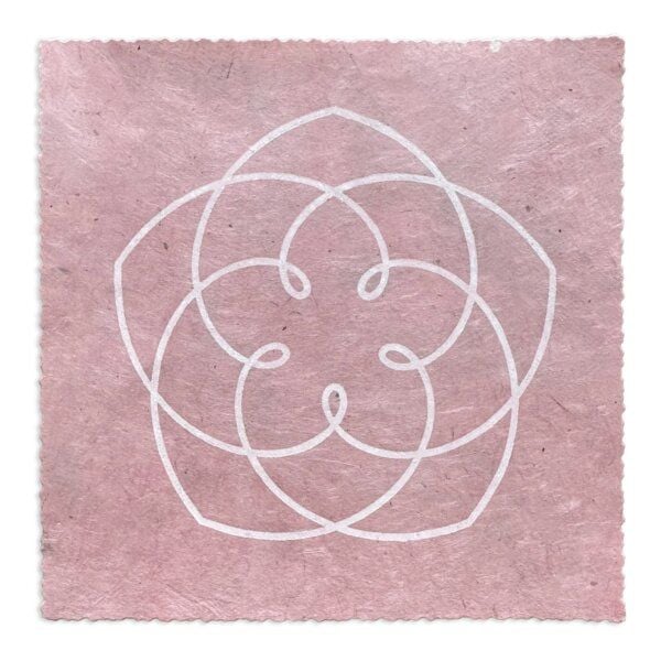 Veskor Cassiopeia VENUS FLOWER Heilige Geometrie Linoldruck | 16 × 16 cm | Weiß auf Blush-Rosa Veskor Cassiopeia VENUS FLOWER Heilige Geometrie Linoldruck | 16 × 16 cm | Weiß auf Blush-Rosa von Veskor Cassiopeia