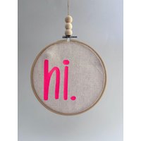 Stickrahmen Mit Spruch - Handgemachte Wanddeko, Personalisierbar, Geschenkidee, Stickrahmen, Türdeko von Veslani