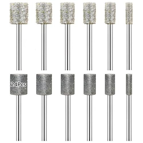 24-teiliges Schleifbit-Set, 6 Größen mit grober und feiner Körnung, kompatibel mit und anderen Werkzeugen von Vestamore