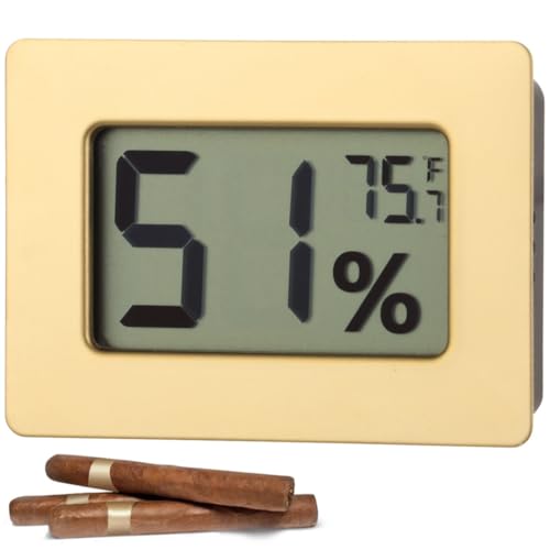 Digitales Thermometer & Hygrometer, 2-in-1 Mini-Temperatur- und Luftfeuchtigkeitssensor mit ±2% Rh Präzision für Humidoren, Gewächshäuser und Inkubatoren von Vestamore