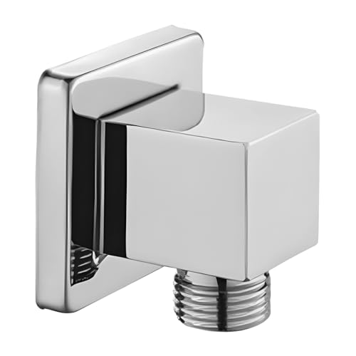 Messing Chrom Brausehalterung für Handbrause G1/2 Wandanschluss 360° Drehung Schlankes Profil Modell Nr. 5614 Werkzeuglose Montage von Vestamore