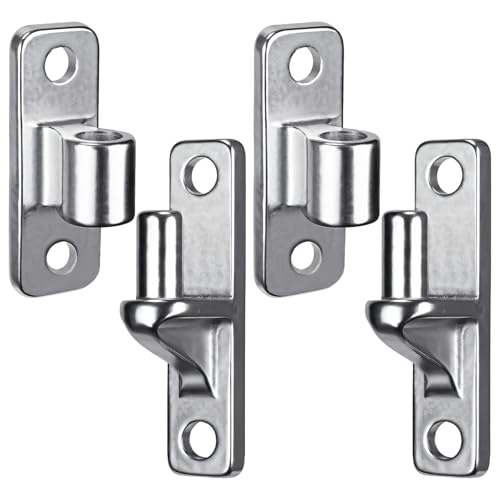 Set mit 2 robusten Edelstahl-Torscharnieren, 272 kg Kapazität, und symmetrische Metallscharniere für Holzzäune und Bauernhoftore, einfach zu installieren von Vestamore