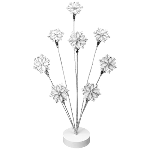 Verstellbarer Fotobaum, 8 Zweige, Metallhalter mit Blumenclips für Schreibtisch oder Zuhause, Weiß von Vestamore