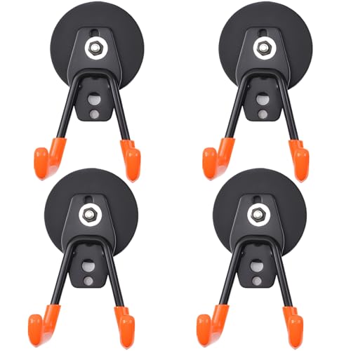 Vestamore 4 Stück Gummierte Garagenhaken Adsorbens Metall U-Haken Design Installation Ohne Bohren Rutschfest für Küche und Lagerung Gebrauch von Vestamore