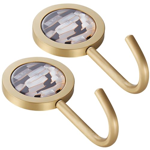 Vestamore Eleganter Retro-Kleiderbügel aus Metall, 2 Stück, selbstklebende Wandhaken, dekorativer Messinghaken, beschädigungsfrei, selbstklebende Kleiderhaken, ohne Bohren, für Eingangsbereich Vestamore Eleganter Retro-Kleiderbügel aus Metall, 2 Stück, selbstklebende Wandhaken, dekorativer Messinghaken, beschädigungsfrei, selbstklebende Kleiderhaken, ohne Bohren, für Eingangsbereich von Vestamore