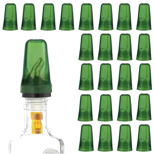 Vestamore Staubschutzhüllen, transparent, für Likörflaschen, BPA-freier Kunststoff, universelle Passform, 24 Stück von Vestamore