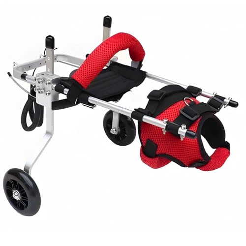 Vestamore Verstellbarer Rollstuhl für Katzen und Hunde, für Hinterbeine, abnehmbares Geschirr für ältere Haustiere, leichtes Design Vestamore Verstellbarer Rollstuhl für Katzen und Hunde, für Hinterbeine, abnehmbares Geschirr für ältere Haustiere, leichtes Design von Vestamore