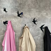 Set Schwalben Kleiderhaken, Hutablage, Garderobenhaken, Garderobenhalter, Wandhalter von Vestav