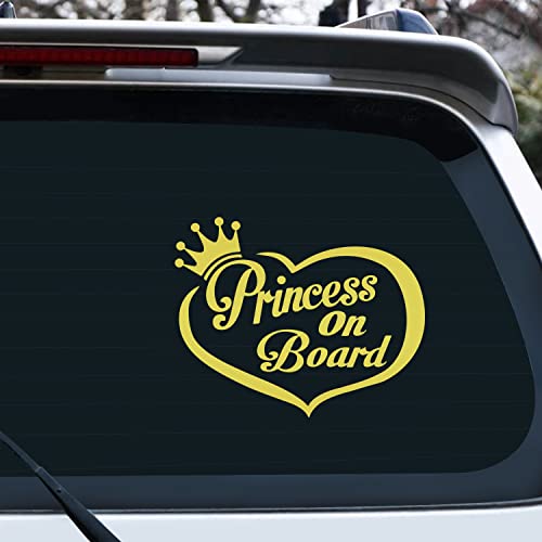 Vesvory 2 Stück Princess On Board Aufkleber für Autos Baby On Board Warnung Prinzessin an Bord Autoschild Baby On Board Aufkleber Kinder Sicherheitsschild für Auto Fenster Stoßstange Aufkleber von Vesvory