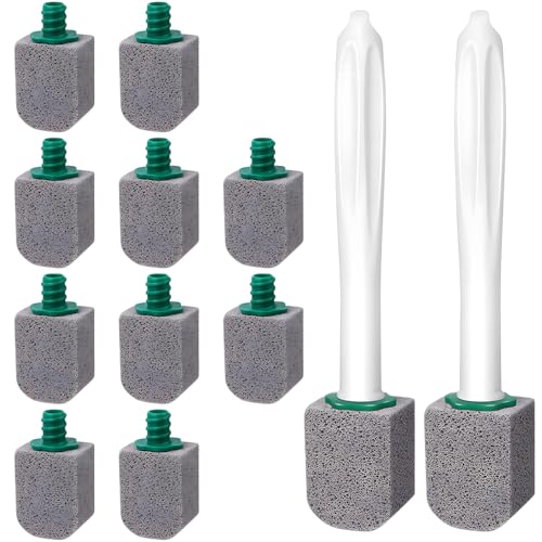 Bimsstein Toilettenreiniger 10 Stück Bimsstein WC mit 2 Griff Pumice Stone Toilet Cleaner Cleaning Block Wc - Bimsstein für Toilette, Waschbecken, Schwimmbäder Tiefe Flecken von Veszoen