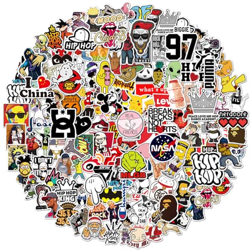 Veszoen 200 Stück Hip Hop Aufkleber Sticker Set Wasserdichte Vinyl Aufkleber Graffiti Decal Sticker Set für Skateboard Laptop Koffer Helm Motorrad Auto Fahrrad Computer Veszoen 200 Stück Hip Hop Aufkleber Sticker Set Wasserdichte Vinyl Aufkleber Graffiti Decal Sticker Set für Skateboard Laptop Koffer Helm Motorrad Auto Fahrrad Computer von Veszoen