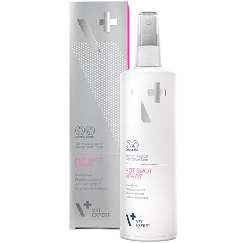 Vet Expert Hot Spot Spray für Hunde und Katzen – unterstützt die Therapie von Hot-Spot-Läsionen mit Nanosilber, Panthenol, Kamillenextrakt, Teebaumöl und Aloe Vera Öl – 100 ml Vet Expert Hot Spot Spray für Hunde und Katzen – unterstützt die Therapie von Hot-Spot-Läsionen mit Nanosilber, Panthenol, Kamillenextrakt, Teebaumöl und Aloe Vera Öl – 100 ml von Vet Expert