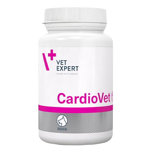 VetExpert CardioVet | 90 Tabletten | Diät-Ergänzungsfuttermittel für Hunde | Bei Herzmuskelinsuffizienz infolge einer dilatativen Kardiomyopathie & bei Mitralklappeninsuffizienz von Vet Expert