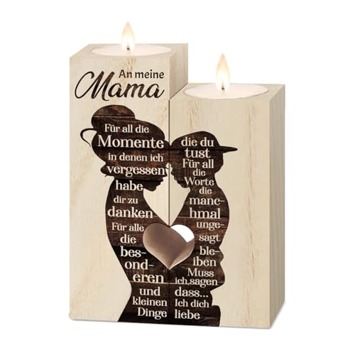 Vetbuosa Geschenke für Mama von Sohn - Kerzenständer Muttertagsgeschenke für Mama, Mama Geschenk, Geschenke für Mama, Mutter Geschenk von Sohn, Geburtstagsgeschenk für Mama von Vetbuosa