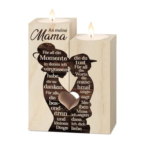 Geschenke für Mama von Sohn - Kerzenständer, Mama Geschenk Muttertagsgeschenke für Mama, Geburtstagsgeschenk & WeihnachtenGeschenke für Mutter Von Sohn(Herz-Kerzenhalter) von Vetbuosa