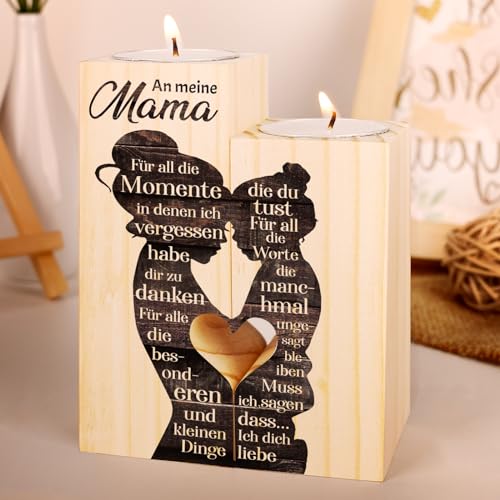 Vetbuosa Muttertagsgeschenke für Mama - Kerzenständer Mutter Tochter Geschenk, Geschenke für Mama von Tochter, Mama Geschenk, Geschenke für Mama, Muttertagsgeschenk & Geburtstagsgeschenk für Mama von Vetbuosa