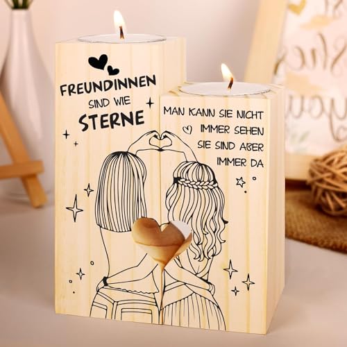 Beste Freundin Kerzenständer Geburtstagsgeschenk & Weihnachten Geschenke - Freundschaft Kerzenleuchter, Geschenke für Frauen, Geschenke für Freundin, Geschenk für Frauen, Beste Freundin Geschenke von Vetbuosa