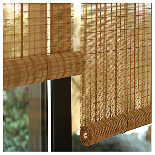 Retro Bambus Rollo Jalousine Bambusrollo, 45-160cm Breit Bambus Raffrollo, Natur Holzrollos, Sonnenschutz und wetterfest Rollo Seitenzugrollo Für Deck Pool Veranda (Size : 160x160cm) von Vetris