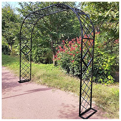Schwer Torbogen Rankhilfe für Kletterpflanzen und Rosen, Rosenbogen aus Metall stabil witterungsbeständig, Gartenbogen Rankgitter Rankbogen verzinkt 140x230cm 180x230cm 220x230cm von Vetris
