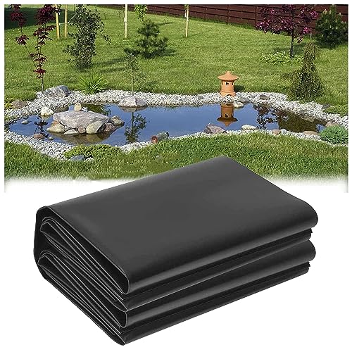 Vetris HDPE Teichfolie 2.5x7m 3x5m 6x8m 10x15m 0.12mm Teichplane wasserdichte Fischteichfolie Gartenteich Dichtungsfolie Brunnenmembran Schwimmteich Folie Für Wasserspiele(Größe:8x10m(26x32.8ft)) von Vetris