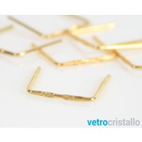 Lot 300 Clips 14 Mm Stern Design Gold/Messing Für Kronleuchter Kristall Haken von VetroCristalloItalia