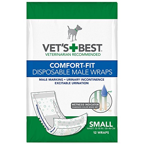 Vet‘s Best Einwegwindeln für männliche Hunde mit Nässeindikator, 12er Pack von Vet's Best