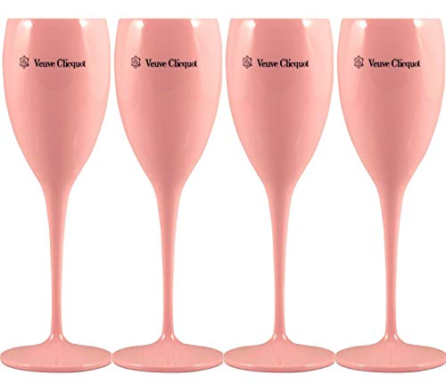 Veuve Clicquot Acryl Flutes Cup Ice Champagner Imperial 4 STÜCK (Pink) von Veuve Clicquot
