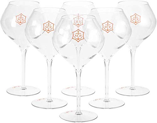 Veuve Clicquot Rich Champagner Gläser Set aus Acryl mit VCP Logo (6 Stück) von Veuve Clicquot