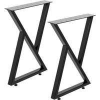VEVOR Tischbeine Metall Tischgestell Schwarz X 40,6x45,7cm Tischfüße Metall Esstisch Kreuzgestell Tischkufen von Vevor