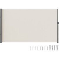 VEVOR Terrassen Windschutz 160 x 300 cm Rollo Seitenmarkise ausziehbar Cremeweiß für den privaten oder gewerblichen Gebrauch von Vevor
