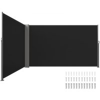 VEVOR Terrassen Windschutz 180 x 600 cm schwarz Rollo Seitenmarkise ausziehbar für den privaten oder gewerblichen Gebrauch von Vevor